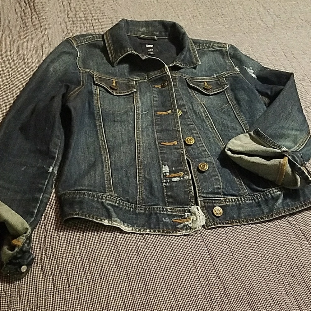 GAP distressed denim jacket